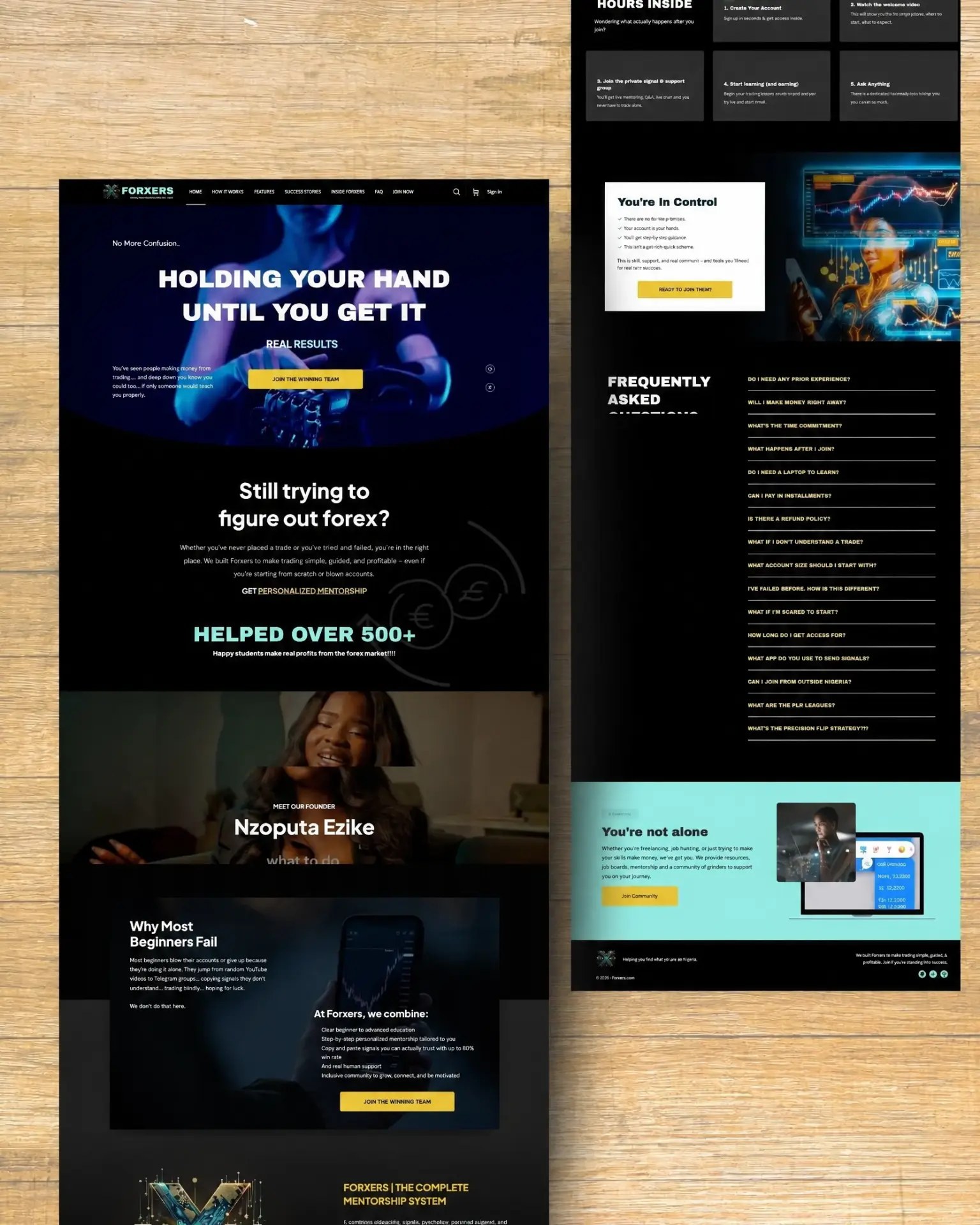 ForXers Academy website by Udo Ezekiel
