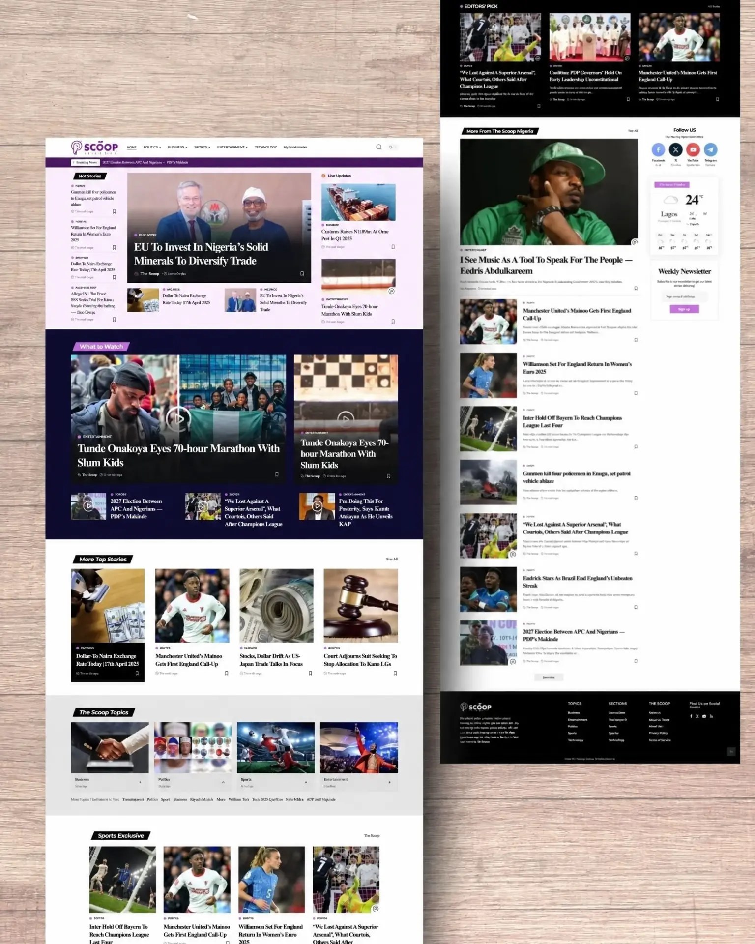 The Scoop Nigeria website by Udo Ezekiel