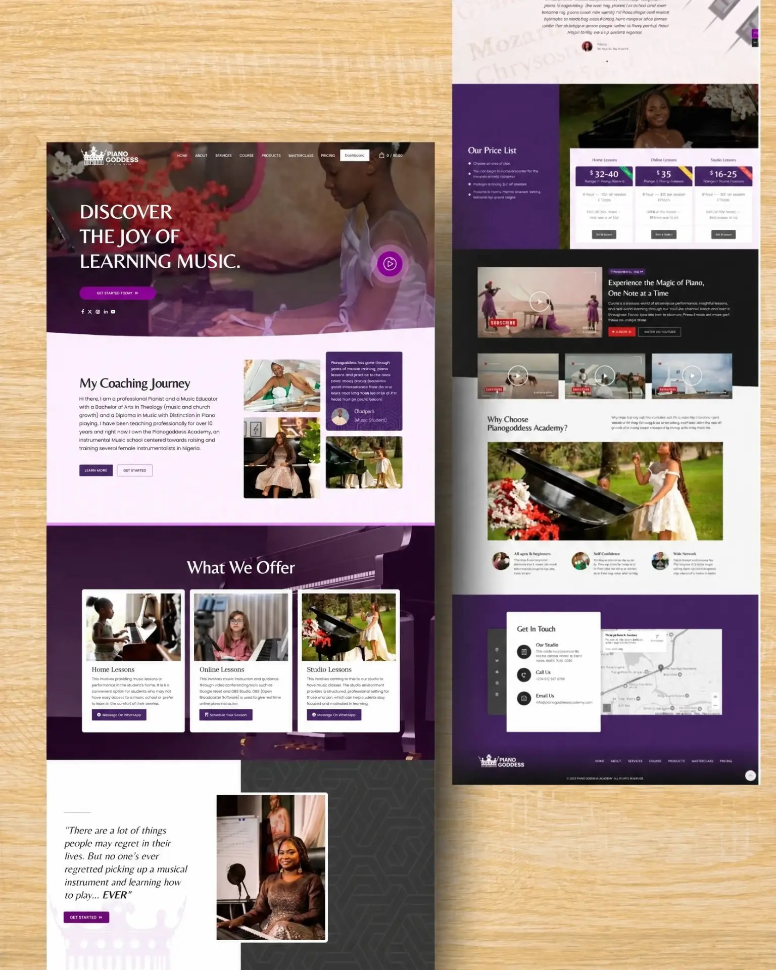 Pianogoddess website by Udo Ezekiel